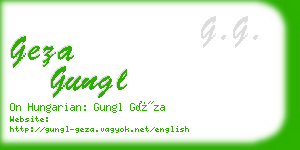 geza gungl business card
